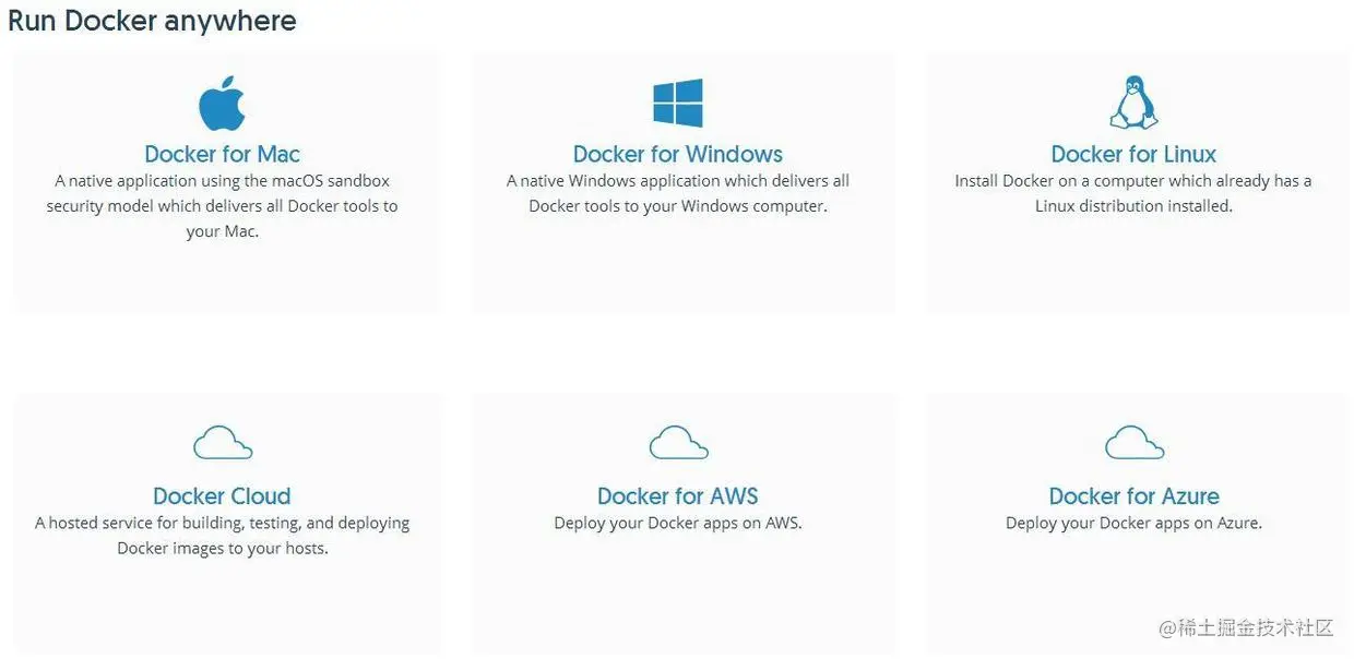 截图来自Docker官网