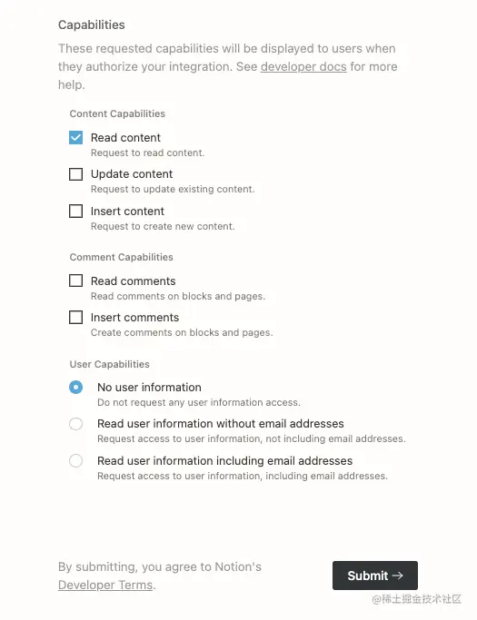 Setting Notion Integration Permissions