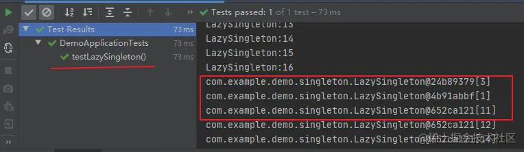 懒汉式 线程不安全 测试