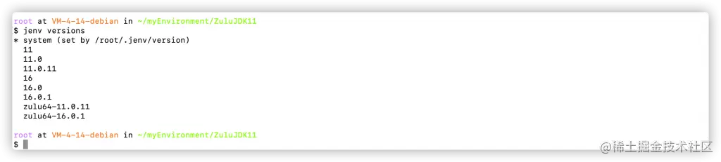 查看已经添加的JDK版本