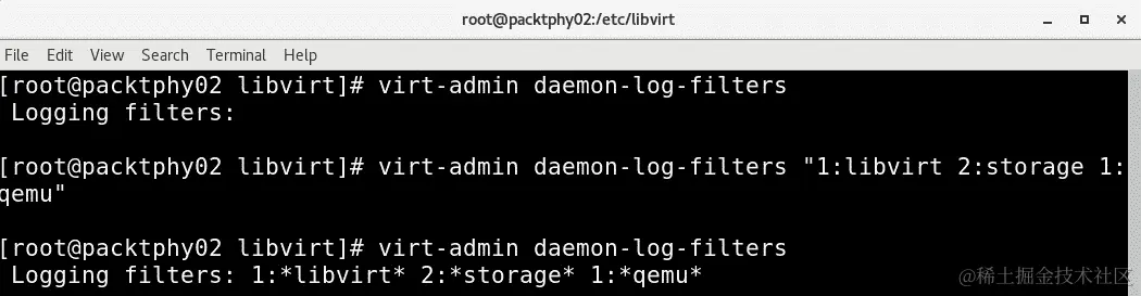 图 16.4 - Runtime libvirtd 调试选项