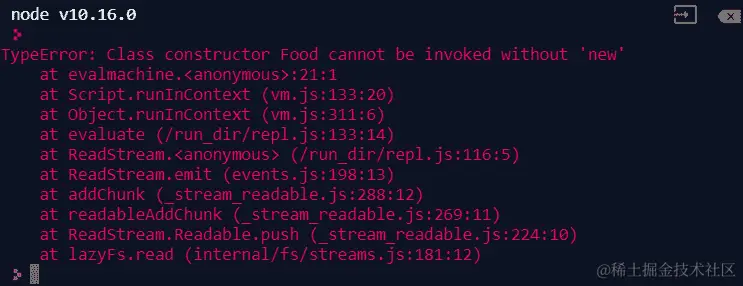 图 7.12：以函数方式调用构造函数的 TypeError