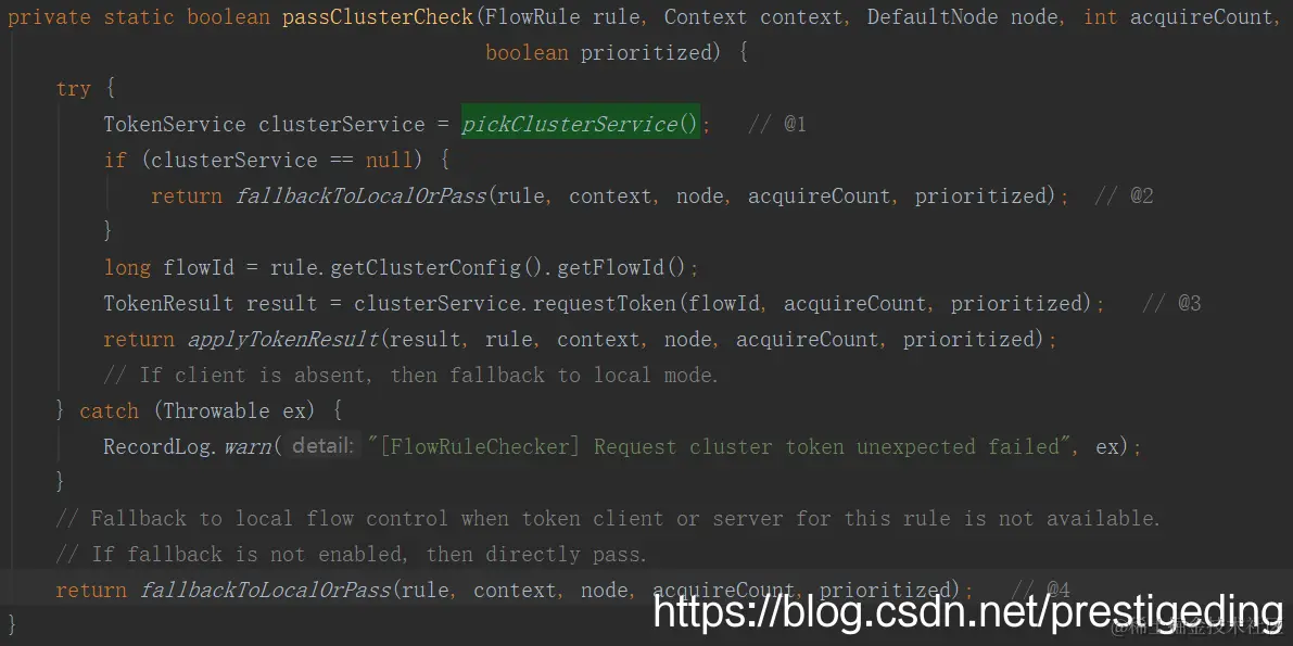 FlowRuleChecker#passClusterCheck