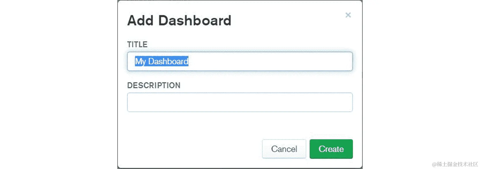图 12.3：添加仪表板对话框