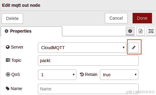 图 11.11 - 单击“编辑”按钮打开属性设置