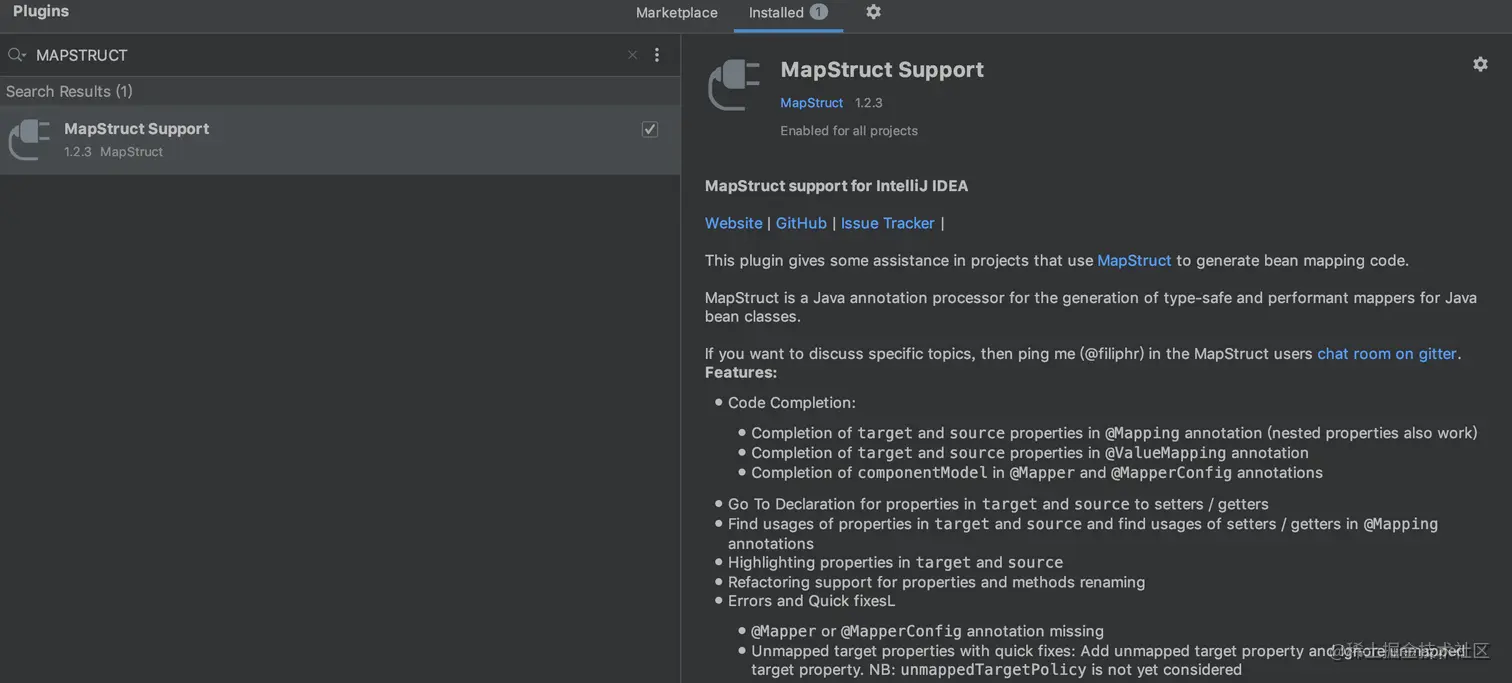 MapStruct Support