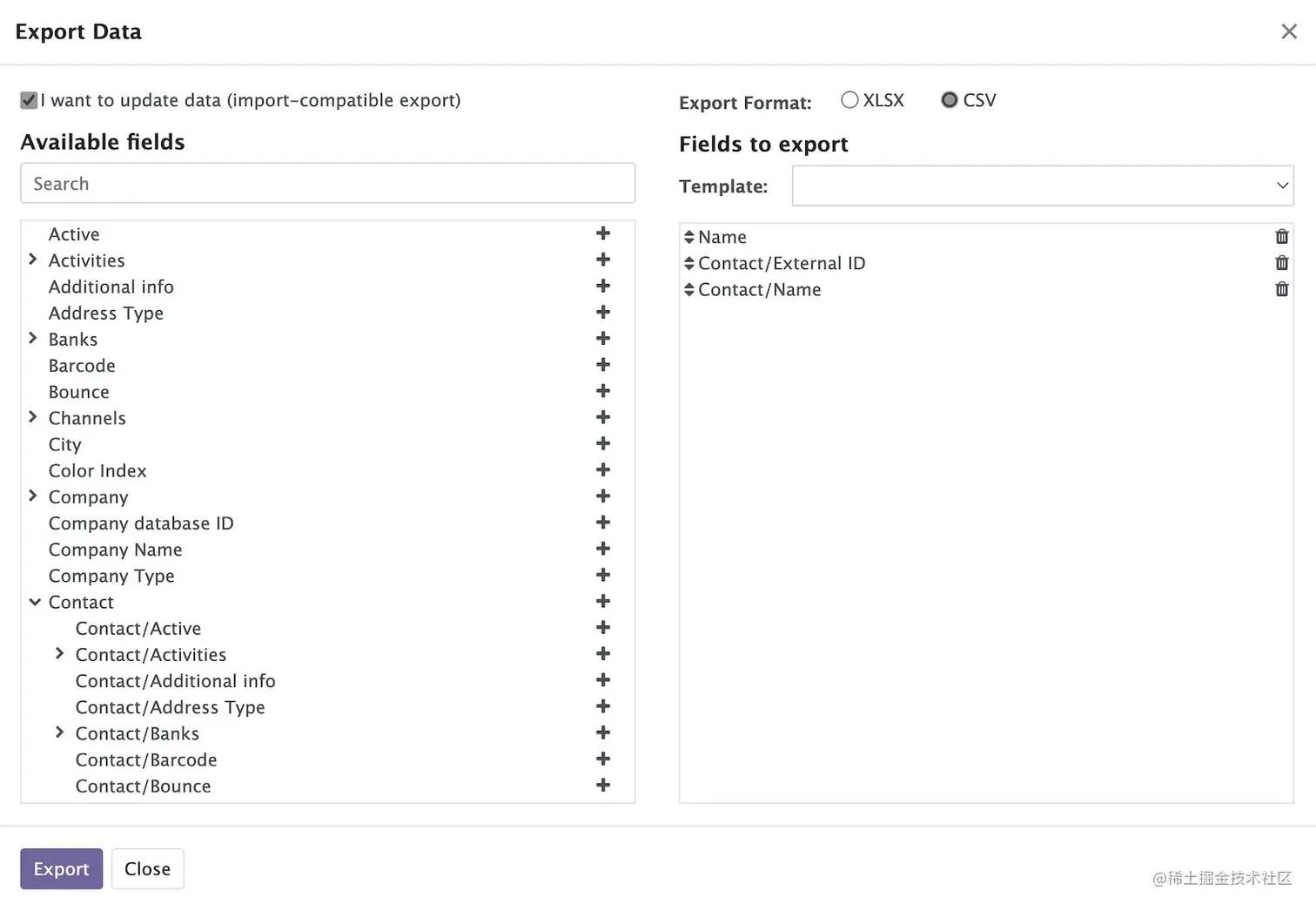 图5.8：导出对多关联字段数据文件示例
