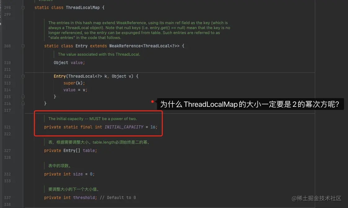 ThreadLocalMap大小