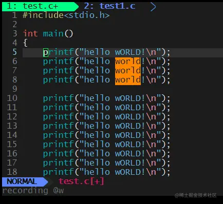 vim的底行模式关键字查找.2