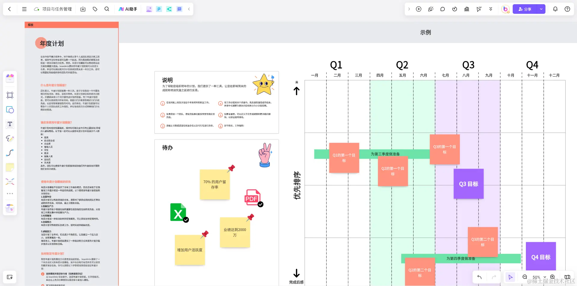 年度计划-来自boardmix模板中心