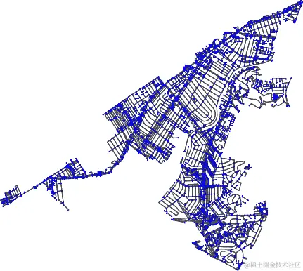 加州卡尔弗城（Culver City）的街道网络地图