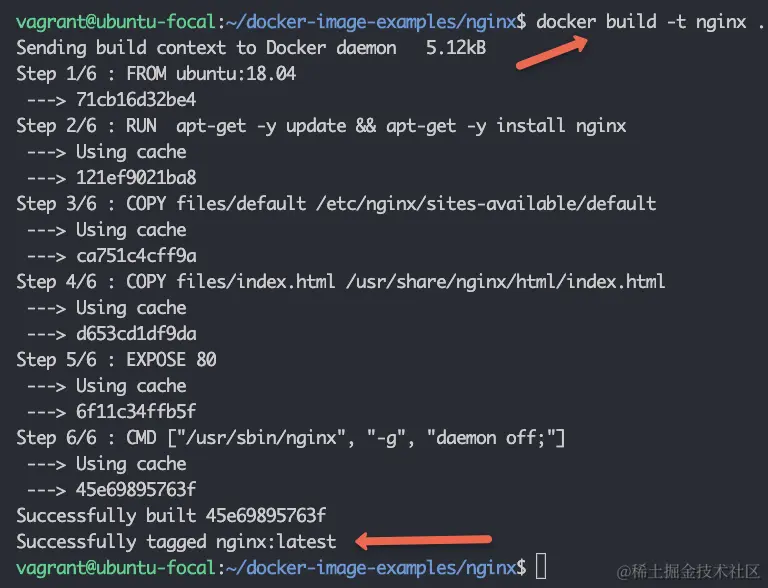 使用 docker build 命令构建 docker 镜像