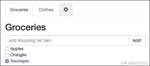 创建新的购物清单