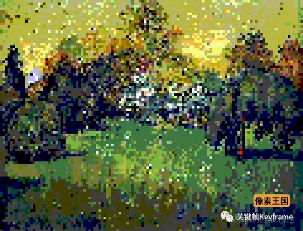 文森特·梵高《诗人公园》像素版