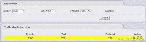编辑流量整形服务