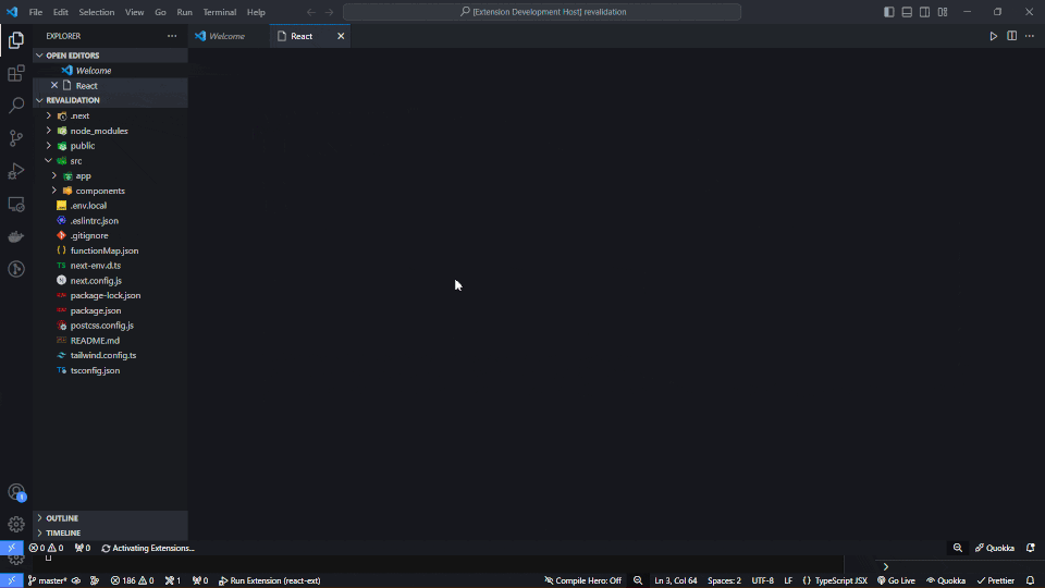 React vscode 热重载