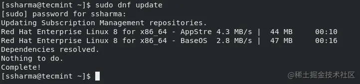 更新 RHEL 存储库