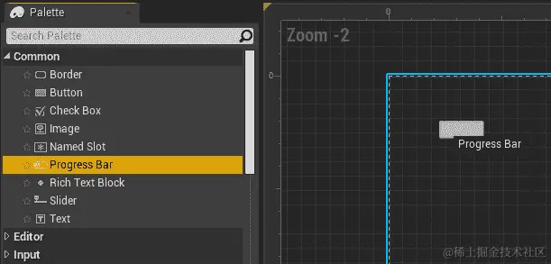 图 8.26：将进度条元素拖入设计师窗口
