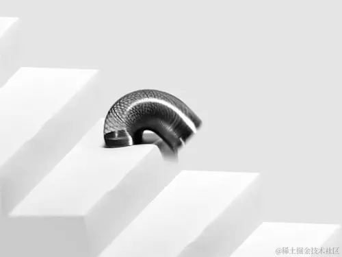 Animated Gif of a Slinky toy going down stairs.