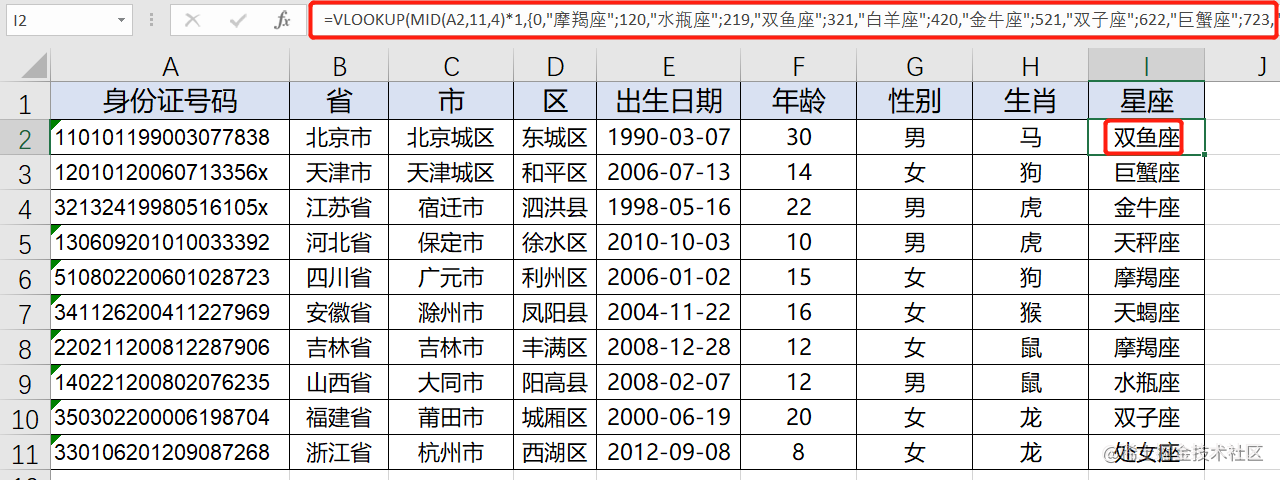 通过Excel可以提取身份证号码哪些信息？看完才知道有多重要[亲测有效]