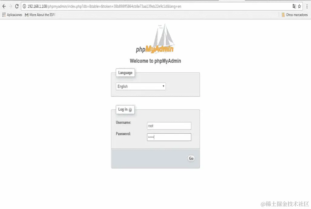 进入 phpMyAdmin 远程面板