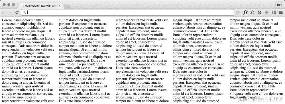 CSS 多列布局用于响应式设计