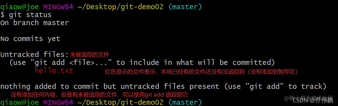 [外链图片转存失败,源站可能有防盗链机制,建议将图片保存下来直接上传(img-Q7TQA0is-1635052899041)(imgs/gitImages03/gitstatus.png)]