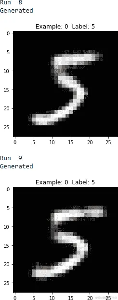 数字五的第九和第十生成图像
