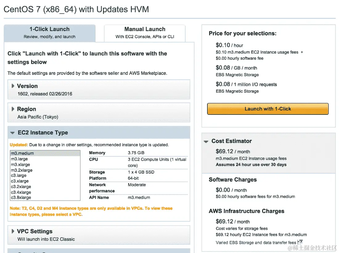 在 AWS 上部署 CentOS VM 来运行 Docker 容器