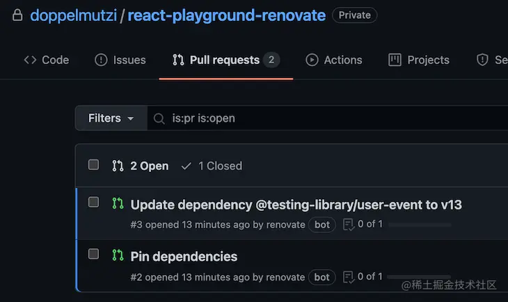 Renovate Creates Onboarding MRs for Update Dependency and Pin Dependencies