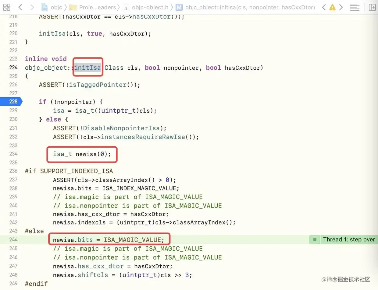 else中的isa初始化