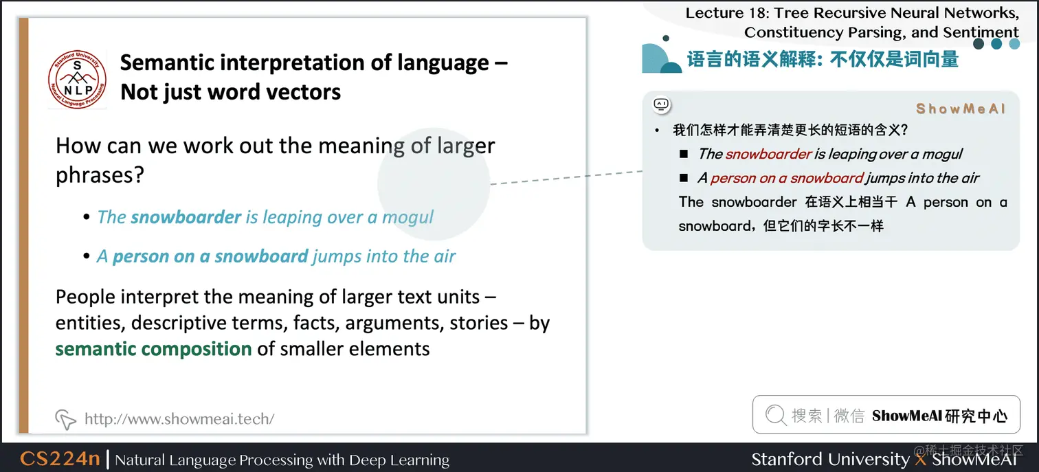 语言的语义解释：不仅仅是词向量