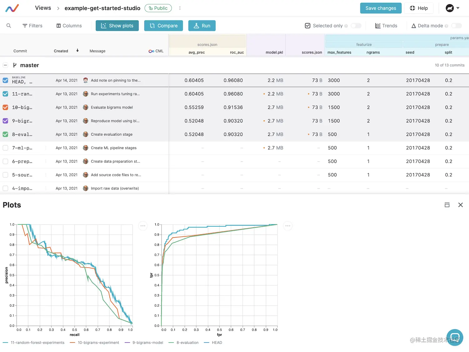 DVC Studio interface