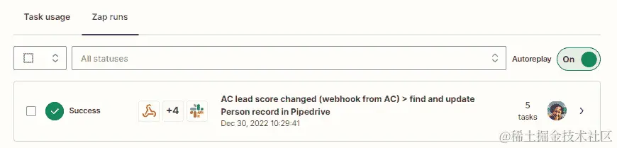 图 5.7 – Zap 运行选项卡概览