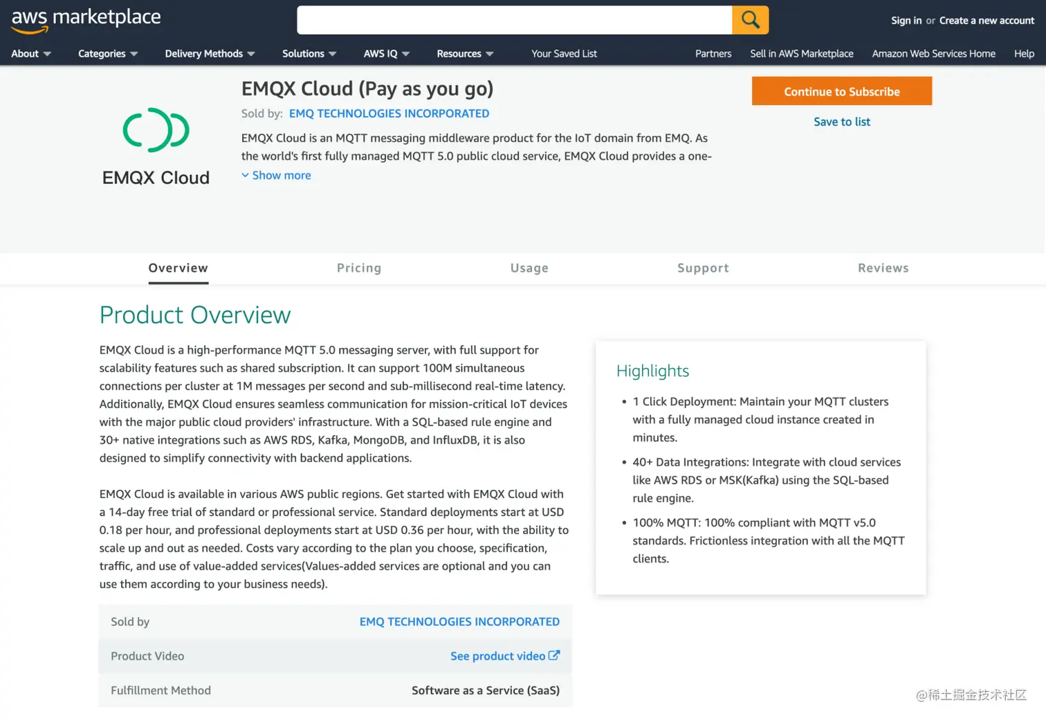 EMQX Cloud SaaS 服务上架 AWS Marketplace 图1.png