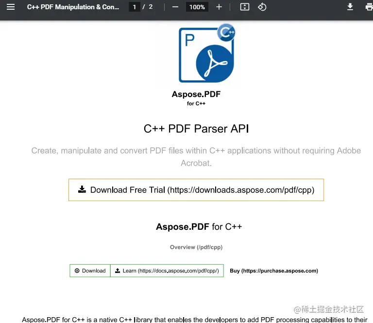 C++版PDF处理控件Aspose.PDF功能演示：在C ++中以编程方式将PDF转换为HTML