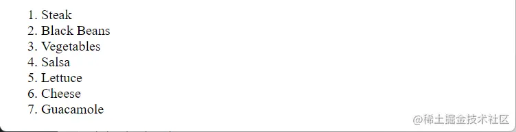 how to writed ordered html list