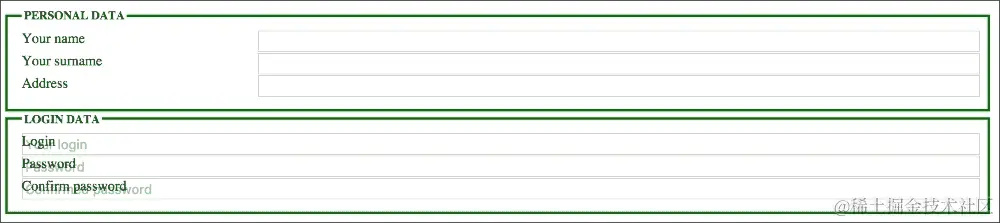 基于 input[type="text"]和标签的复杂表单