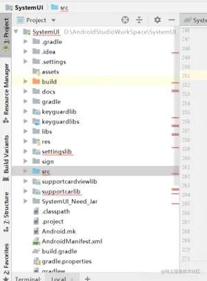 导入到AndroidStuido后的工程目录结构