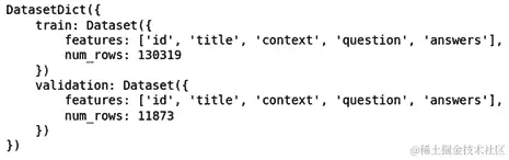 图 6.11 – SQUAD 数据集（第 2 版）详细信息