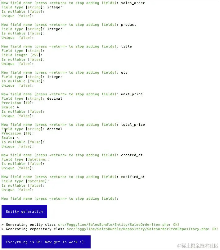 创建 SalesOrderItem 实体