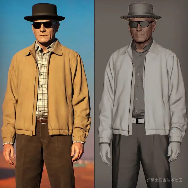 《绝命毒师》中的主角Walter White制作 - 瑞云渲染