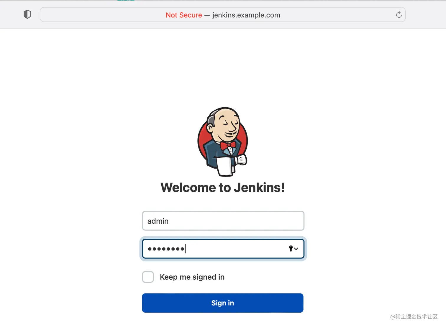Jenkins login