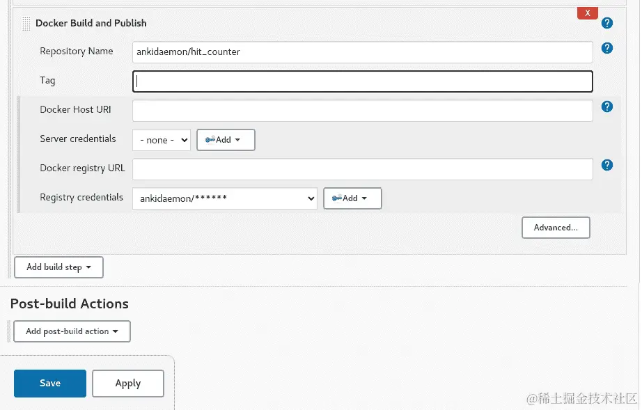 图 8.31：Docker 构建和发布步骤