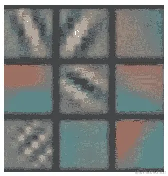 Zeiler 和 Fergus 找到的第 1 层卷积核