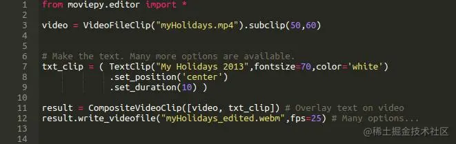 用Python编辑视频：MoviePy