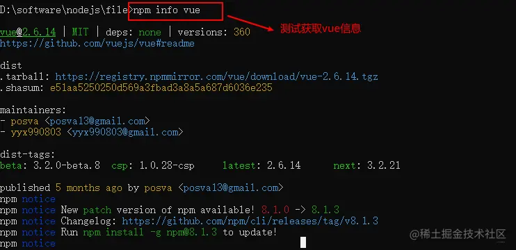 测试获取vue信息
