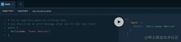 Query Running With Play Button