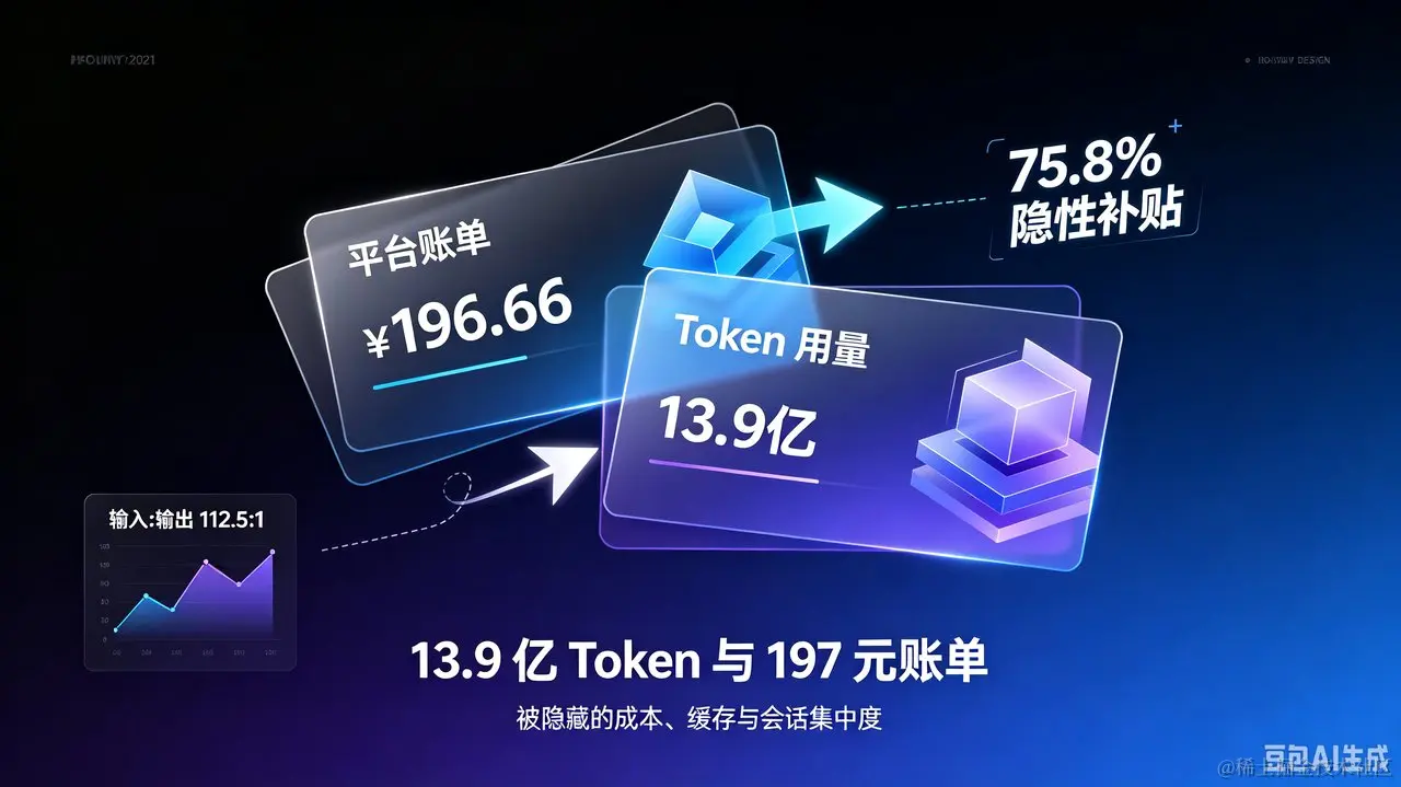 封面图：13.9 亿 Token 与 197 元账单