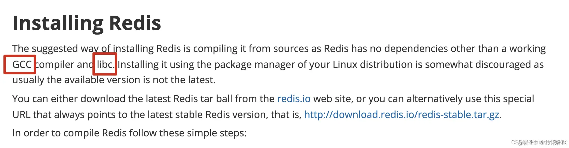 安装Redis需要的依赖